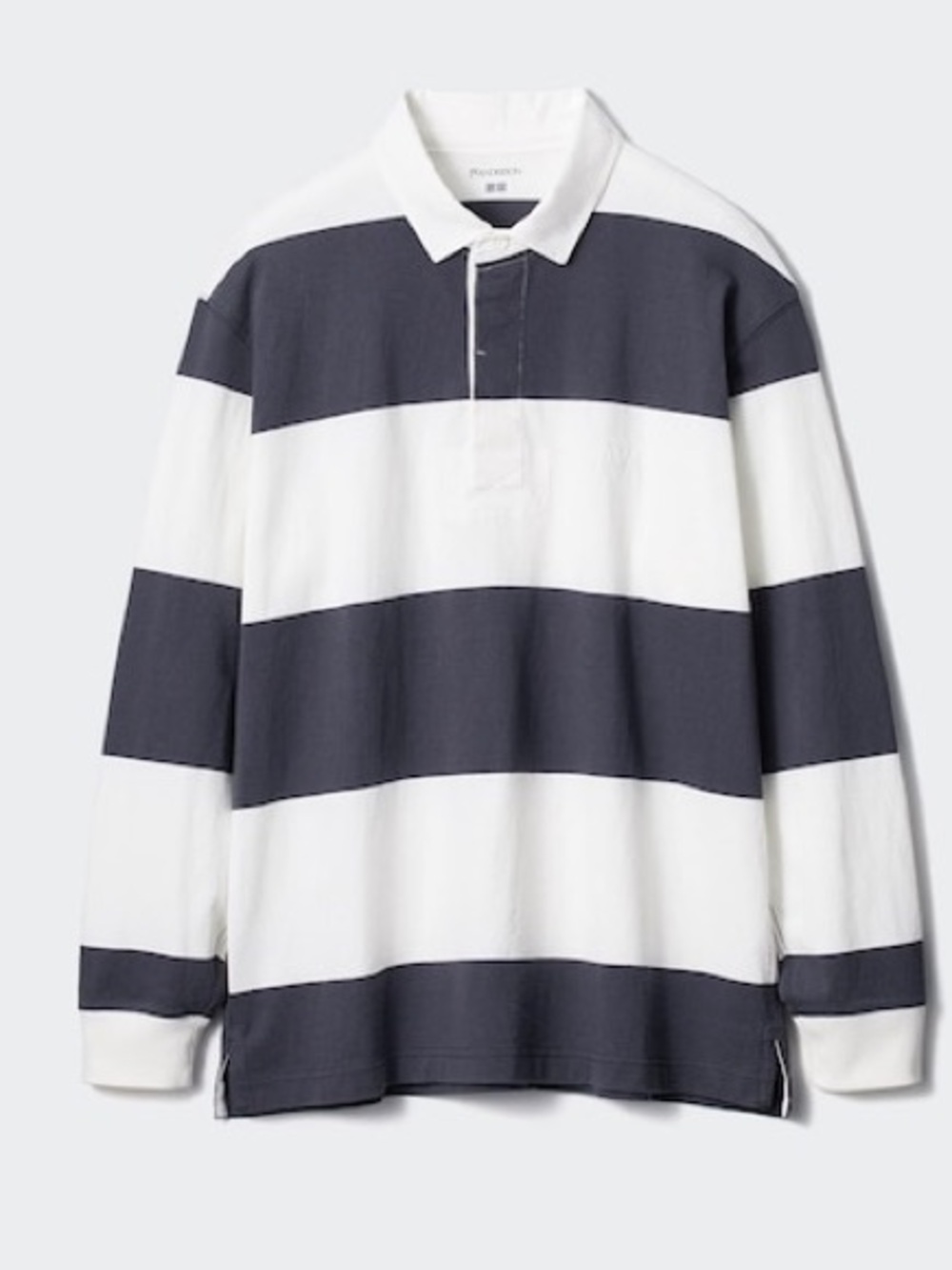 UNIQLO and JW ANDERSON Oversized Striped Rugger Long Sleeve Polo Shirt